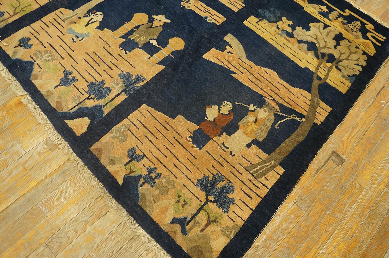 Antique Chinese Peking Rug 4' 10'' x 8' 6'' For Sale 4
