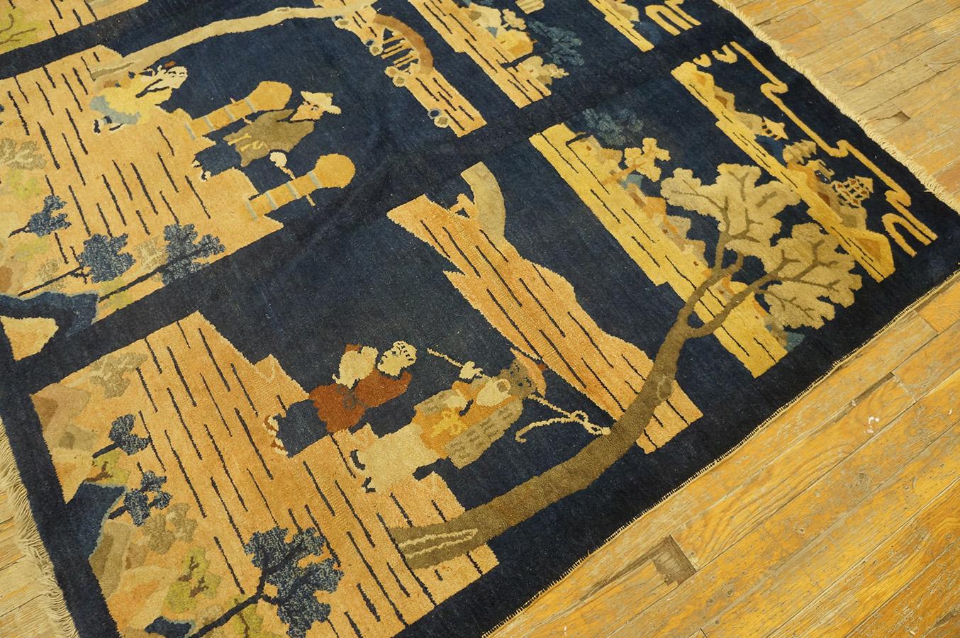 Antique Chinese Peking Rug 4' 10'' x 8' 6'' For Sale 6