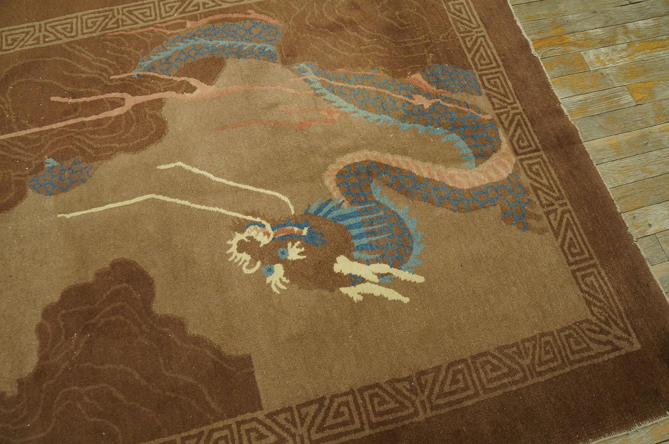 Early 20th Century Chinese Peking Dragon Carpet ( 4' 3'' x 6' 9'' - 130 x 205 ) For Sale 5