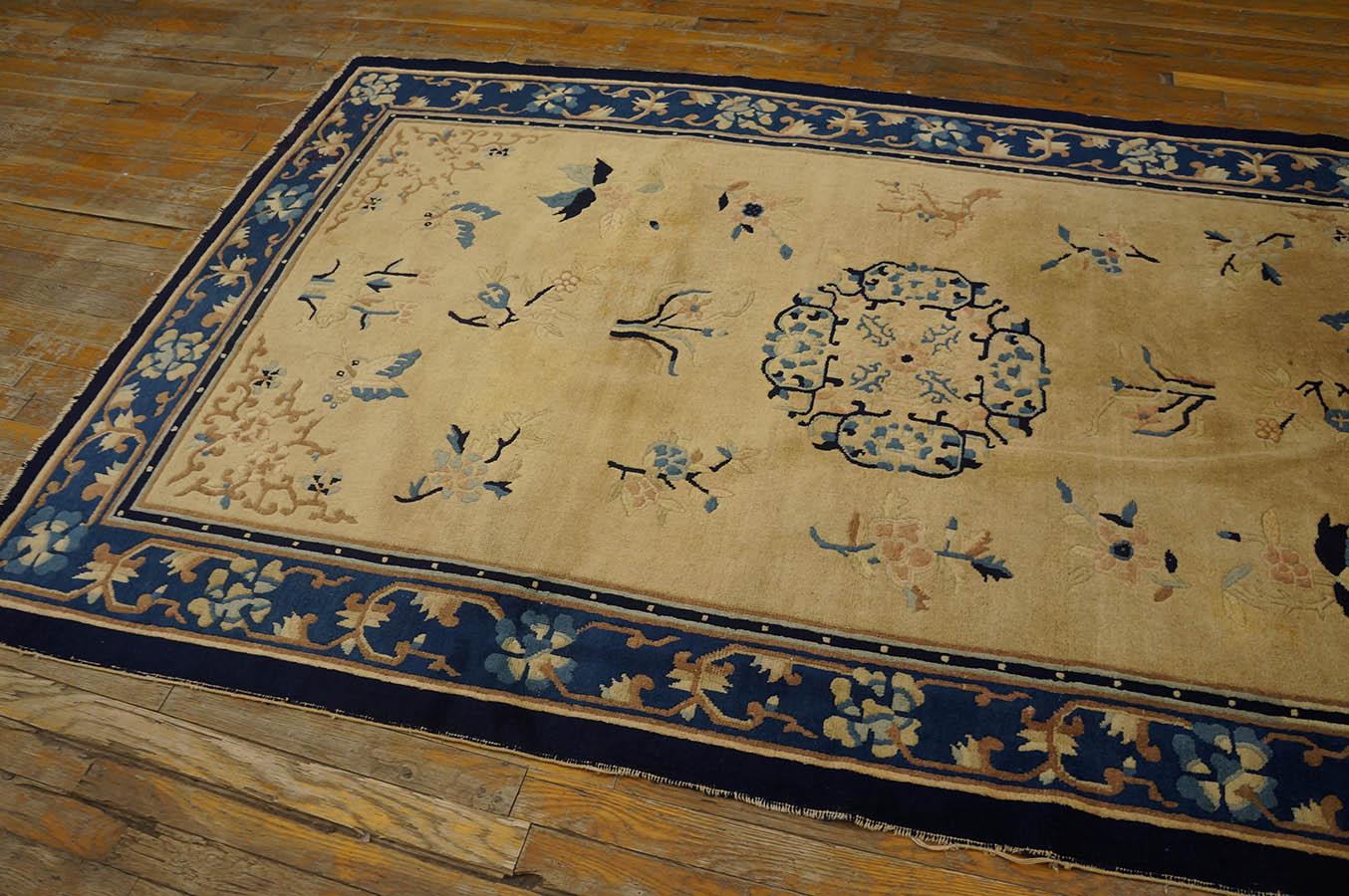 Wool Late 19th Century Chinese Peking Carpet ( 4' 6'' x 7' 6'' - 137 x 2528 cm ) For Sale