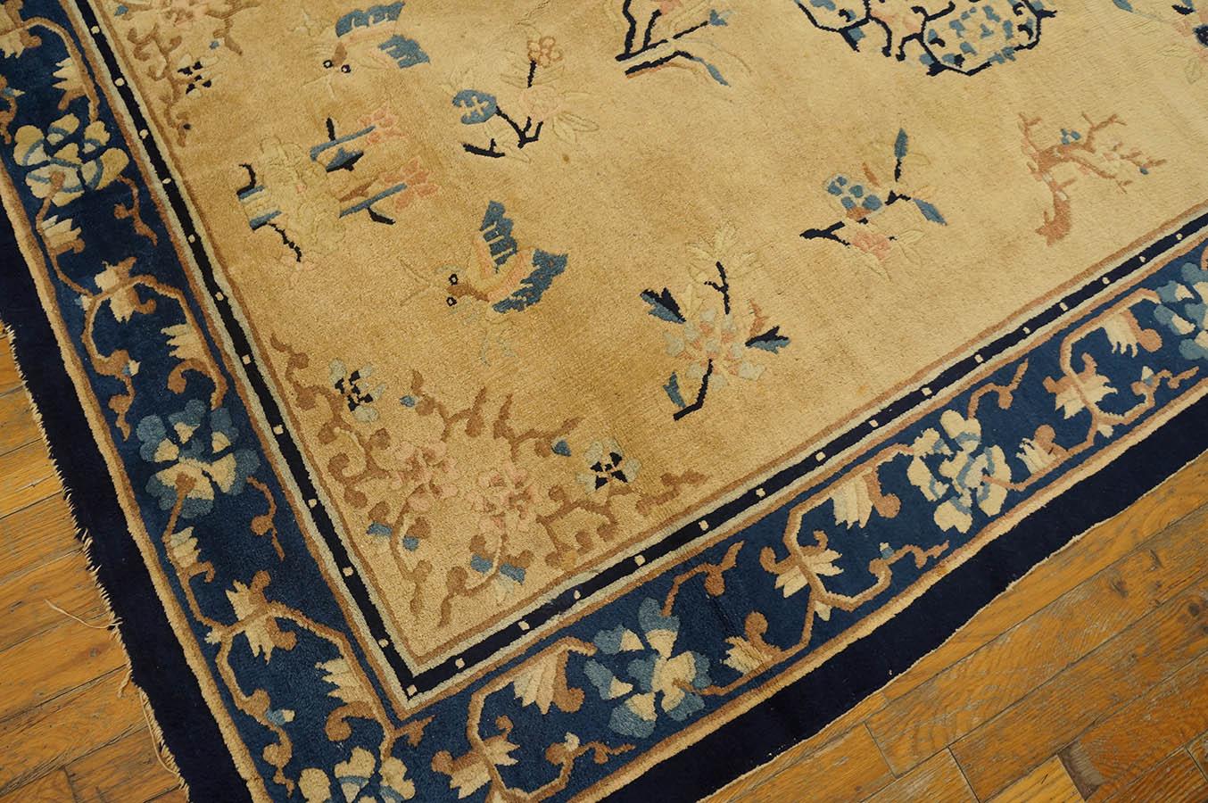 Chinesischer Peking-Teppich des späten 19. Jahrhunderts ( 4' 6'' x 7' 6'' - 137 x 2528 cm) im Angebot 1
