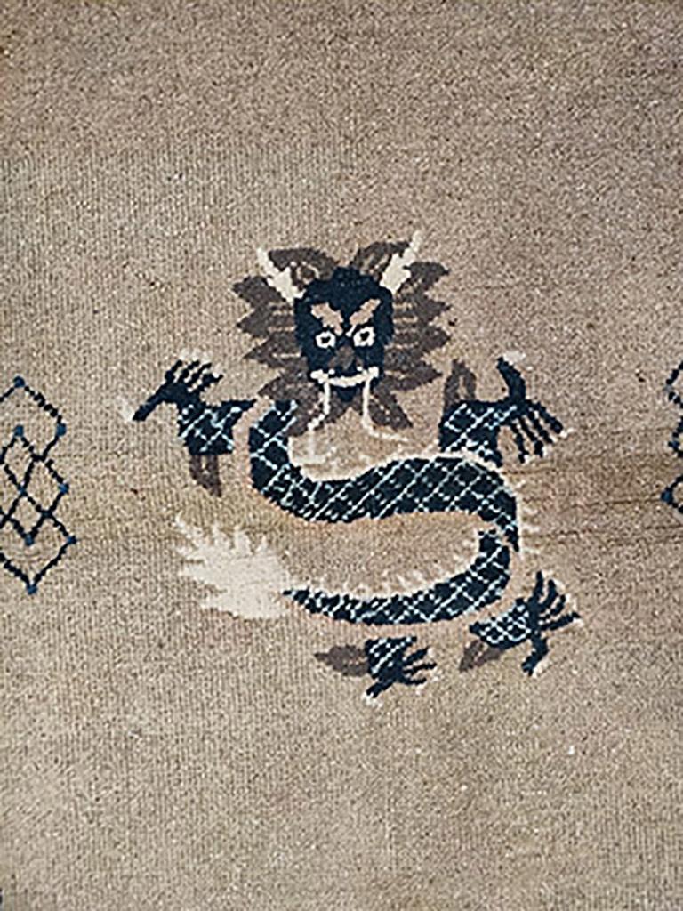 Hand-Knotted Early 20th Century Chinese Peking Dragon Carpet ( 4' x 6'10