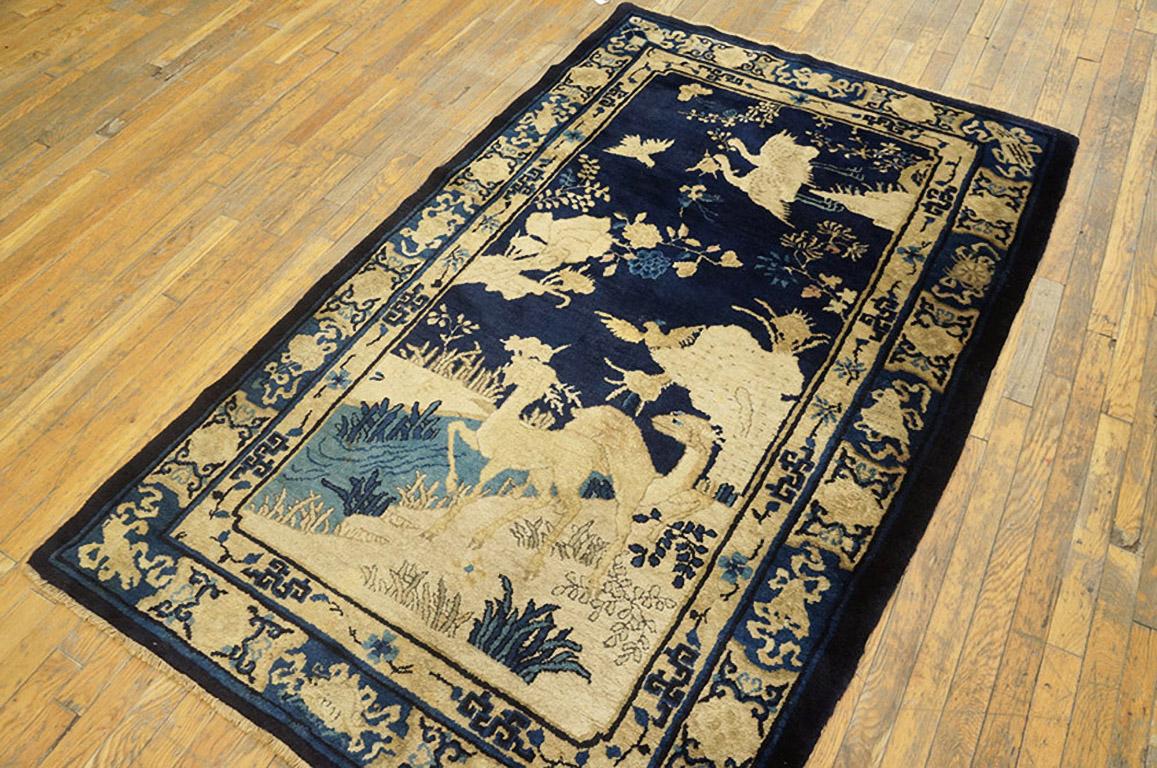 Hand-Knotted Late 19th Century Chinese Peking Rug ( 4' x 6'8