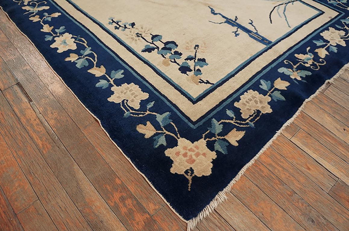 Hand-Knotted Antique Chinese, Peking Rug For Sale