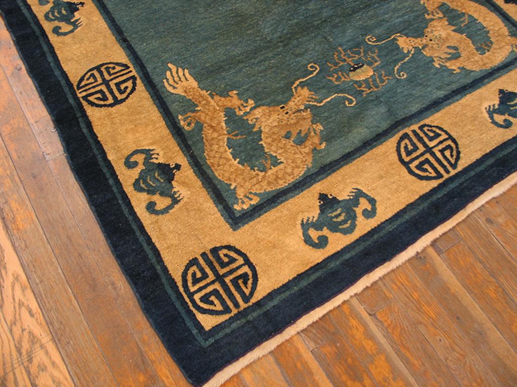 Hand-Knotted Antique Chinese Peking Rug 4' 2