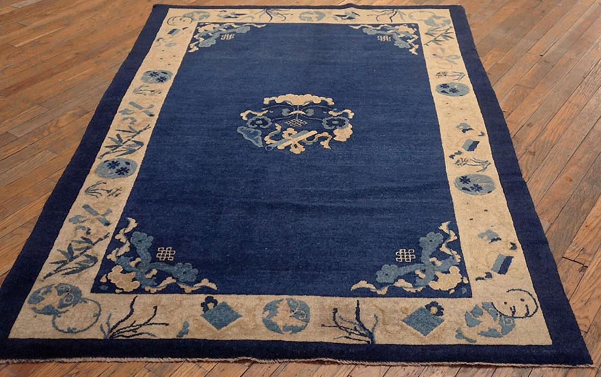 Hand-Knotted Early 20th Century Chinese Peking Carpet ( 4'2