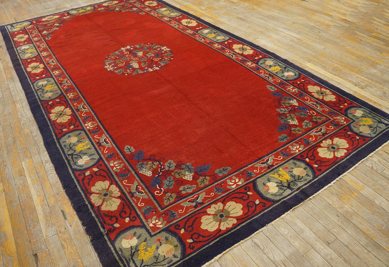 Antique Chinese Peking Rug 5' 0'' x 11' 8'' For Sale 4