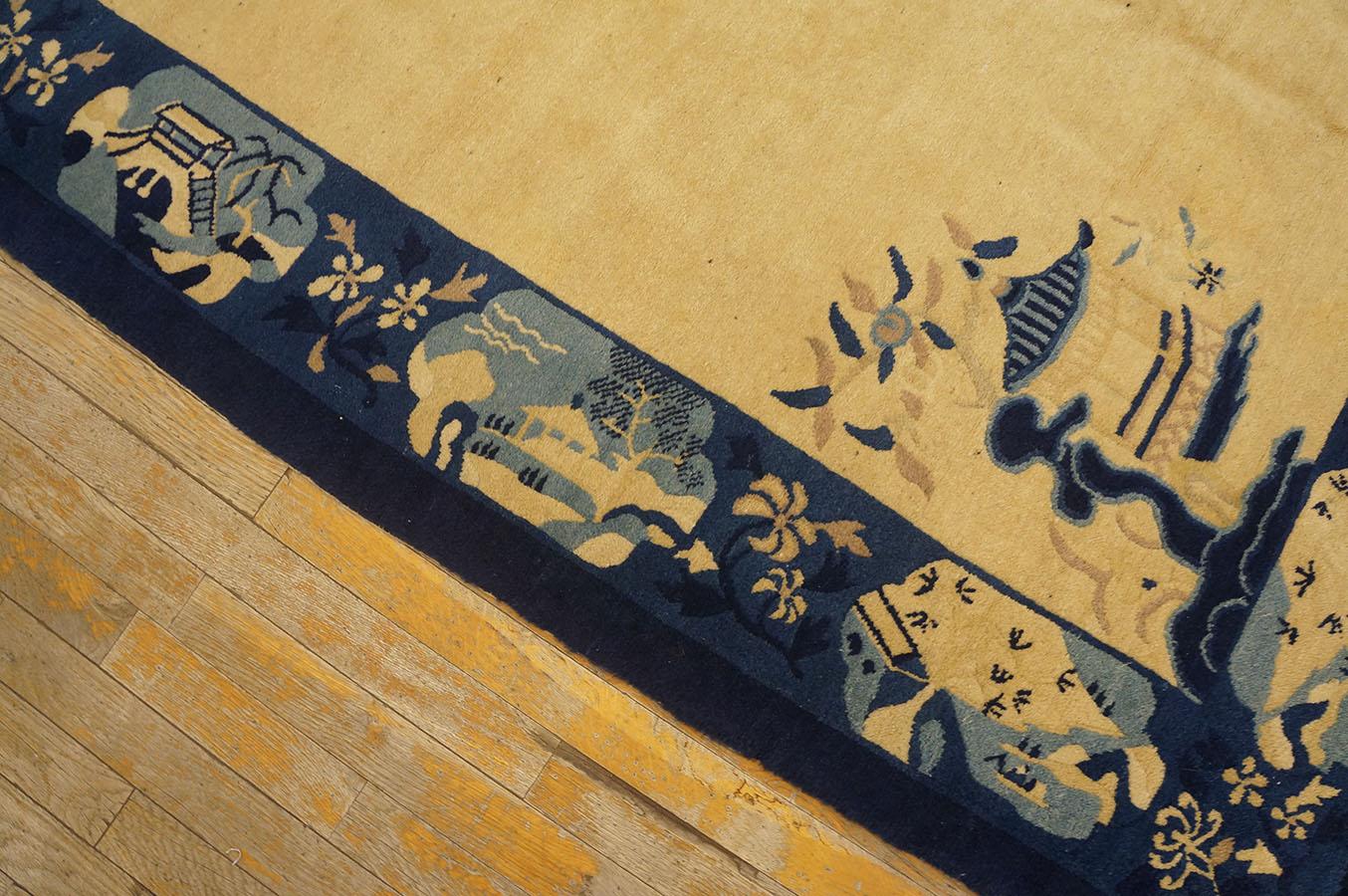 Laine Tapis chinois de Pékin de la fin du XIXe siècle (5,5' x 7'10