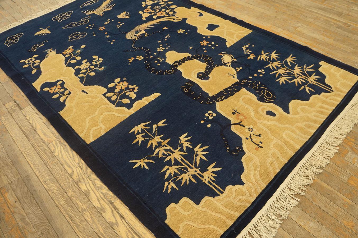 Wool Early 20th Century Chinese Peking Carpet ( 5' x7' 8