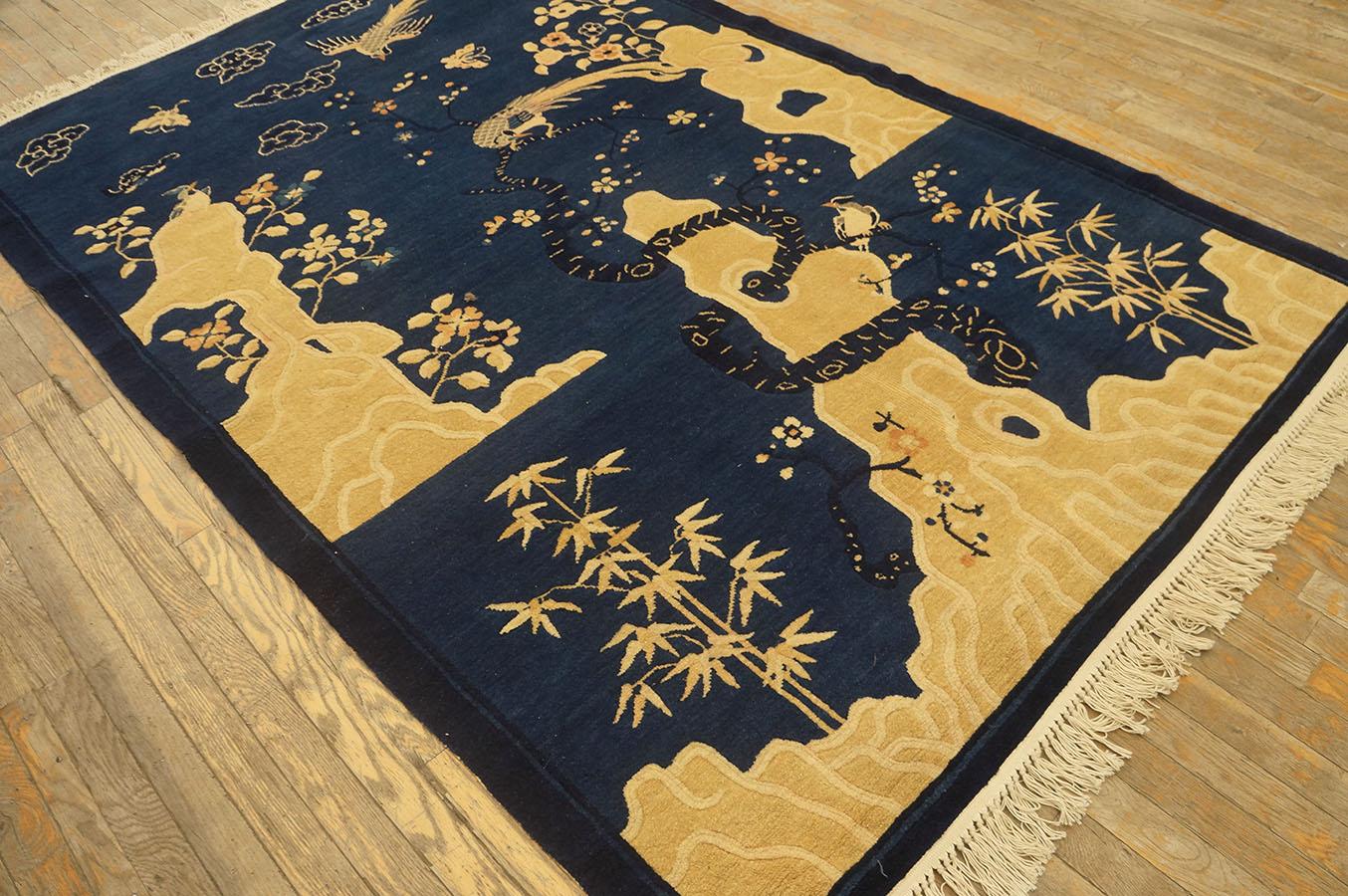 Noué à la main Tapis chinois de Pékin du début du 20e siècle (5,5' x 7' 8