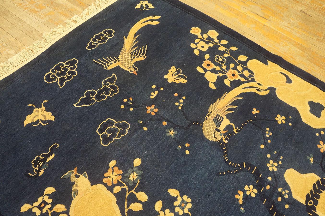 Laine Tapis chinois de Pékin du début du 20e siècle (5,5' x 7' 8