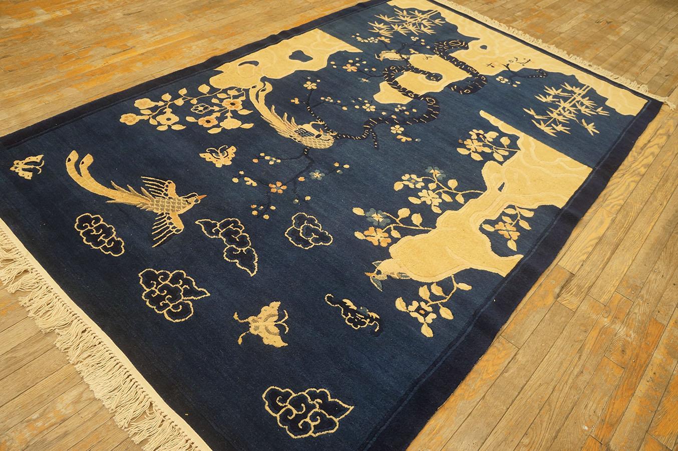 Tapis chinois de Pékin du début du 20e siècle (5,5' x 7' 8