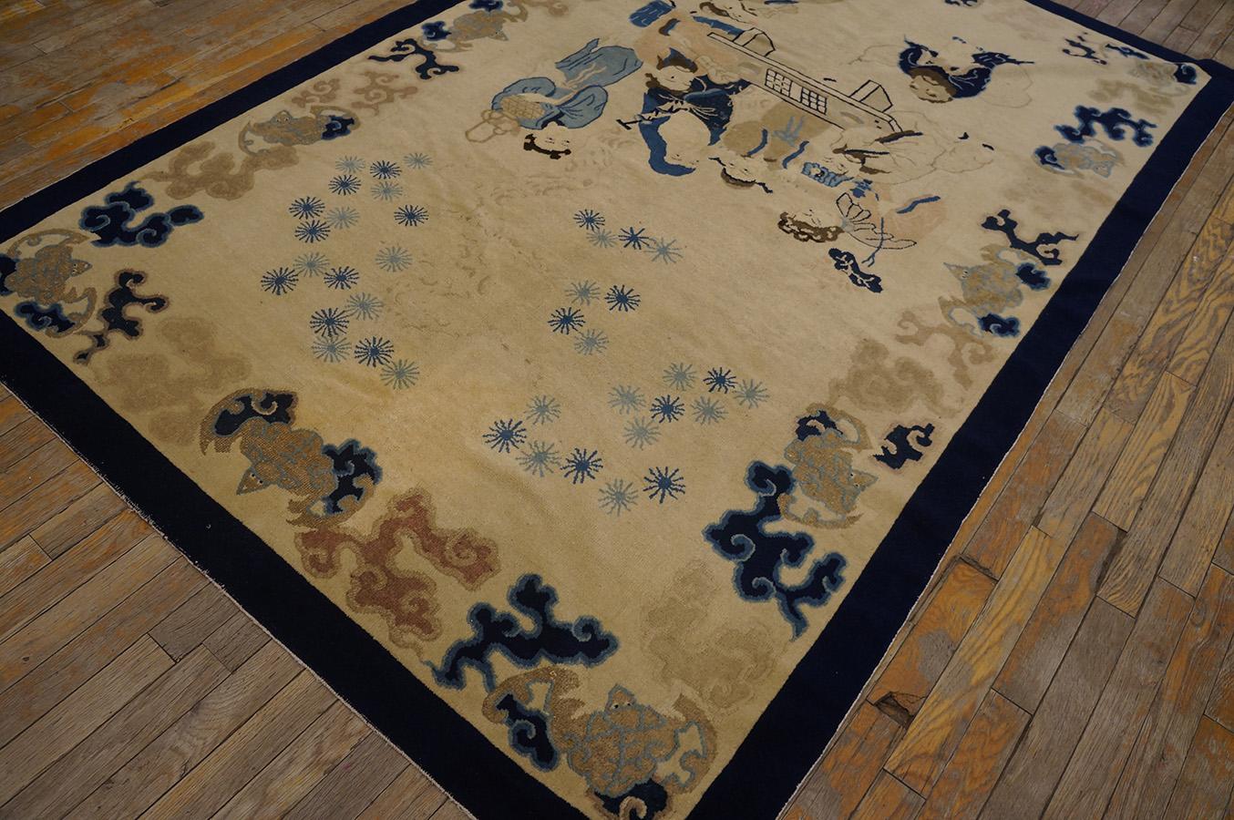 Hand-Knotted Late 19th Century Chinese Peking Carpet ( 5' x 7'9