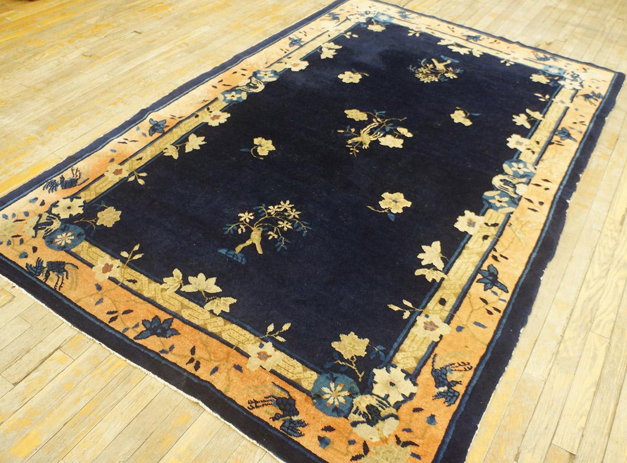 Hand-Knotted Late 19th Century Chinese Peking Carpet (  5'1