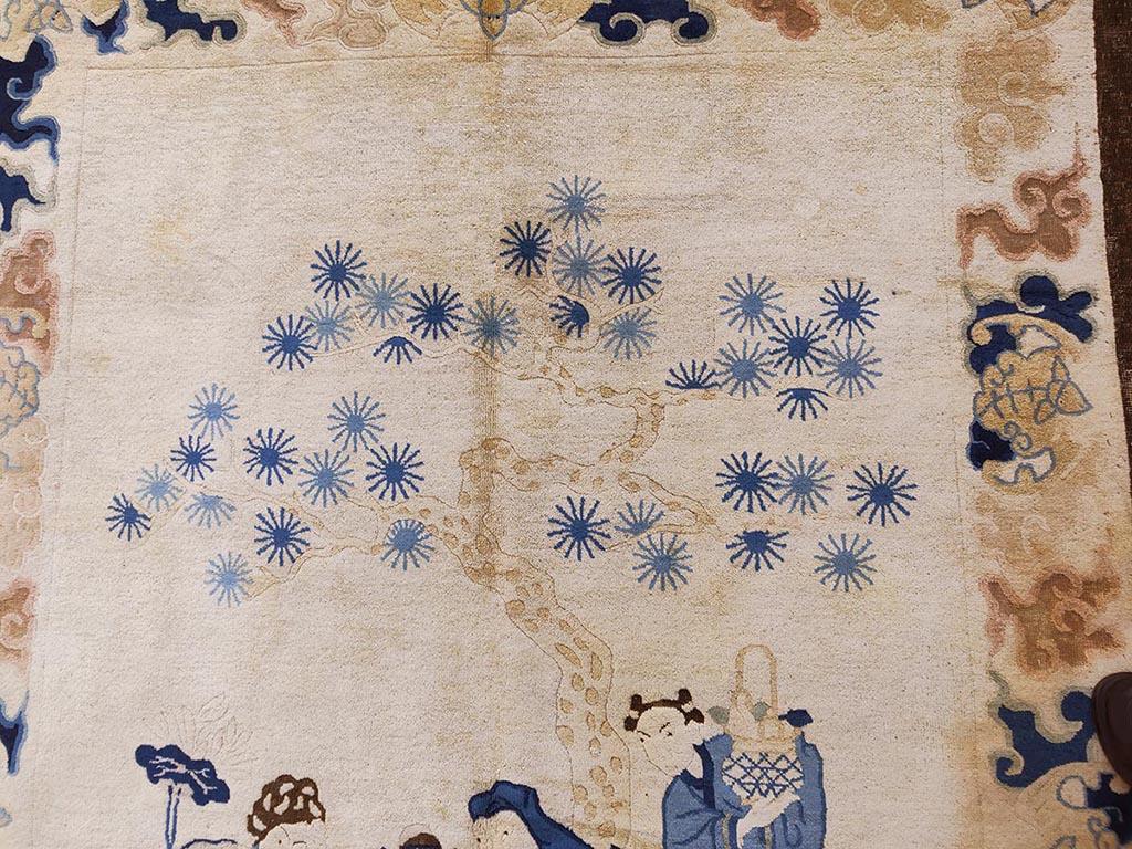 Late 19th Century Chinese Peking Carpet with Eight Immortals 
Playing Weiqi 