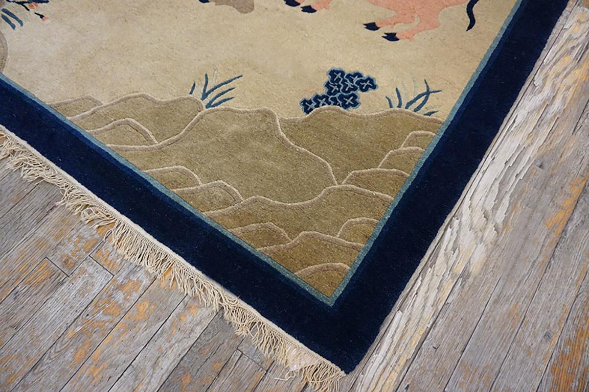 Wool Early 20th Century Chinese Peking Scenic Carpet ( 5' x 7'10