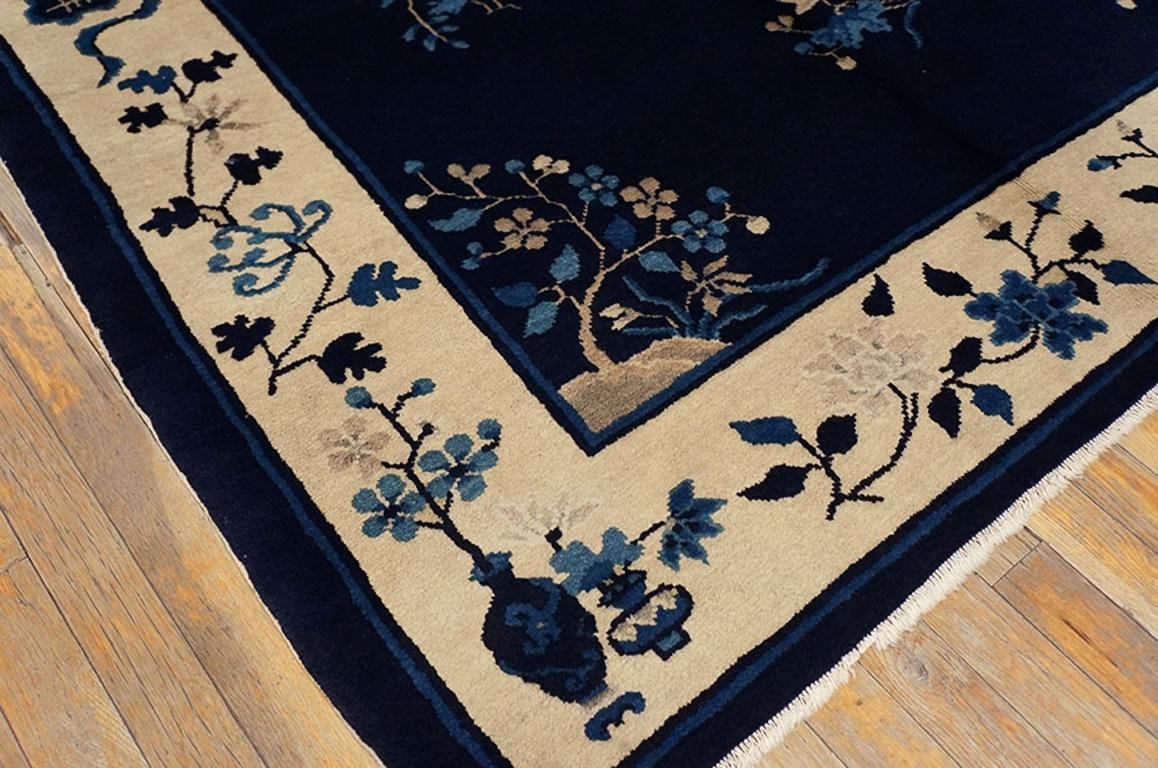 Hand-Knotted Antique Chinese Peking Rug 5' 0