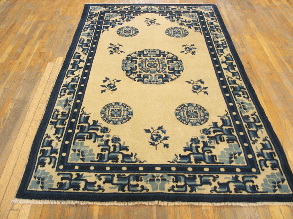 Hand-Knotted Early 20th Century Chinese Peking Carpet ( 5' x 8'4