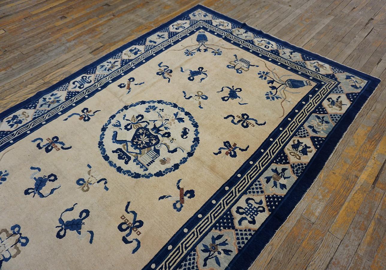Hand-Knotted Late 19th Century Chinese Peking Carpet ( 5' x 7'10
