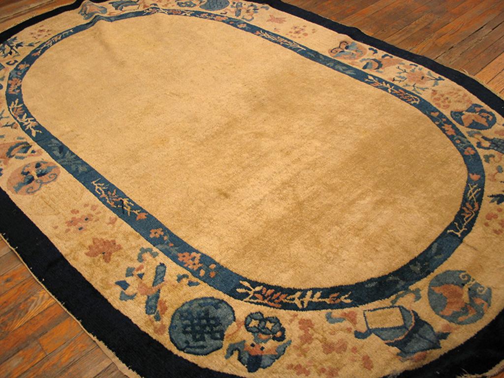 Antique Chinese Peking Rug In Good Condition For Sale In New York, NY