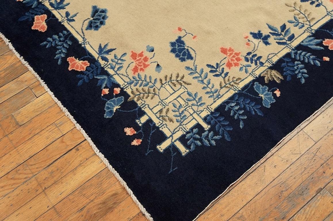 Early 20th Century 1920s Chinese Peking Carpet ( 5'2