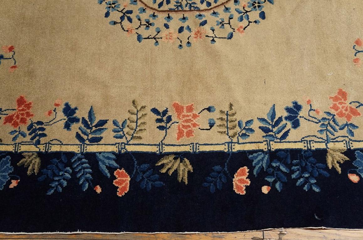 Wool 1920s Chinese Peking Carpet ( 5'2