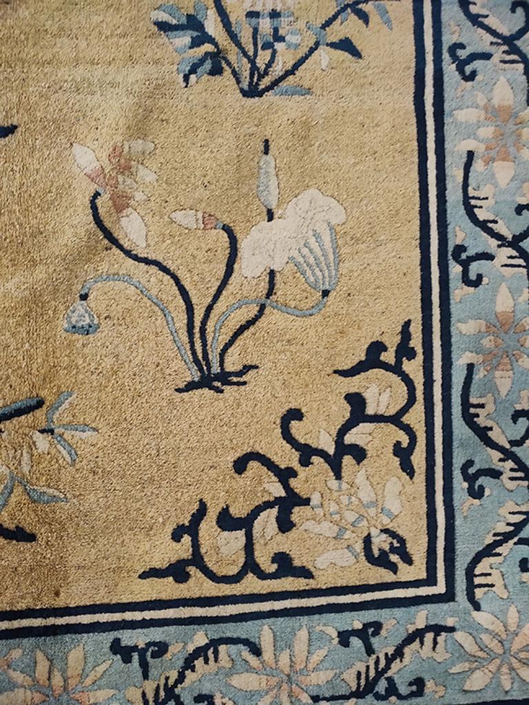 Wool Early 20th Century Chinese Peking Carpet ( 5'2