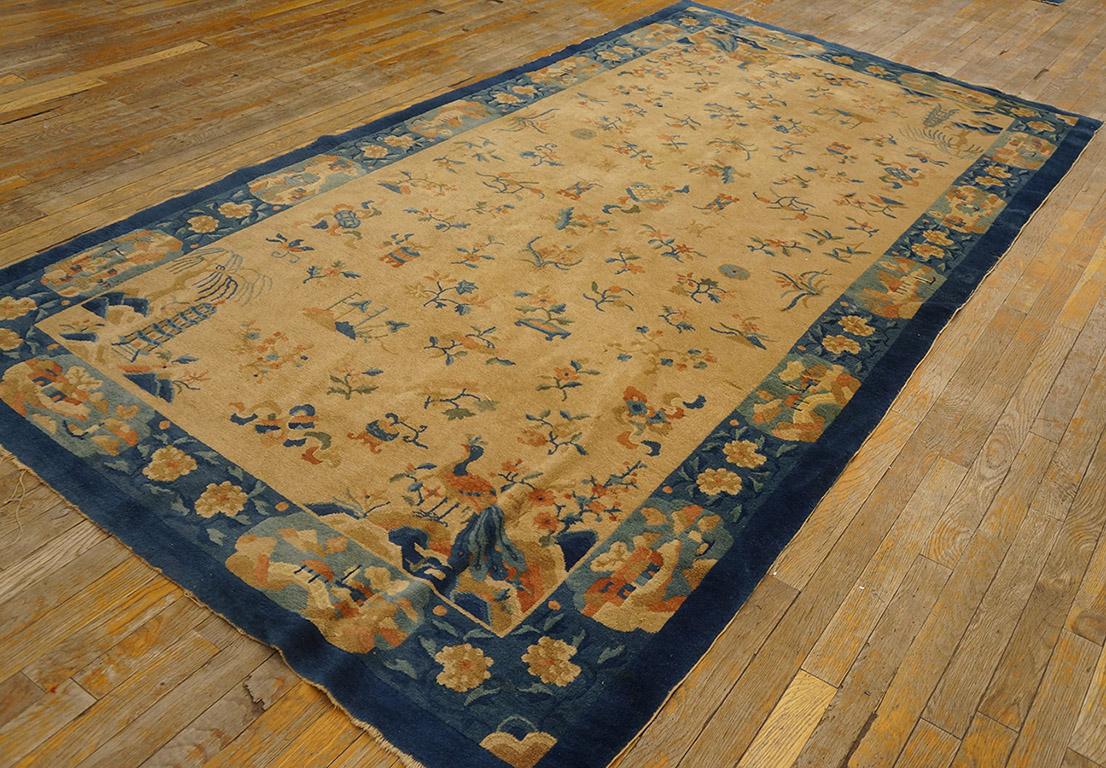 Pair of antique Chinese Peking rug, size: 5'3