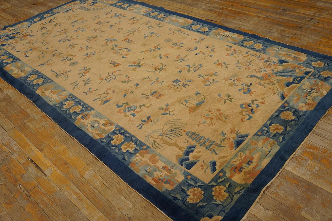 Hand-Knotted Antique Chinese Peking Rug 5' 3