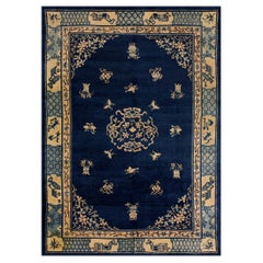 Tapis chinois ancien de Pékin d'antiquités de 1,80 m x 1,27 m