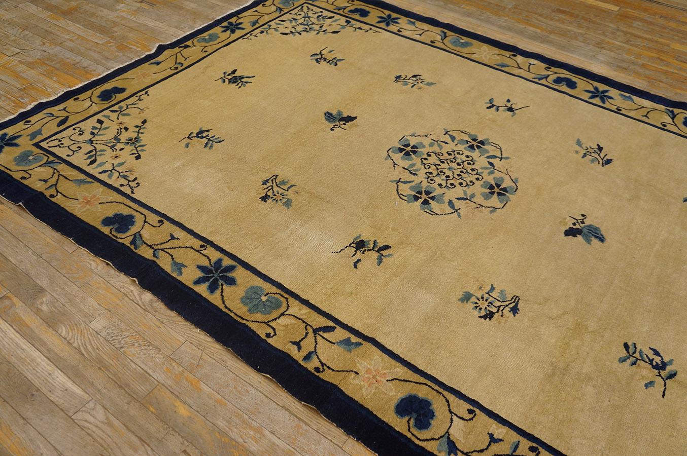 Hand-Knotted Antique Chinese, Peking Rug For Sale