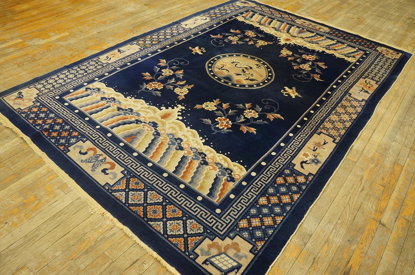 Hand-Knotted 1920s Chinese Peking Carpet ( 6' 1'' x 9' - 185 x 275 cm ) For Sale