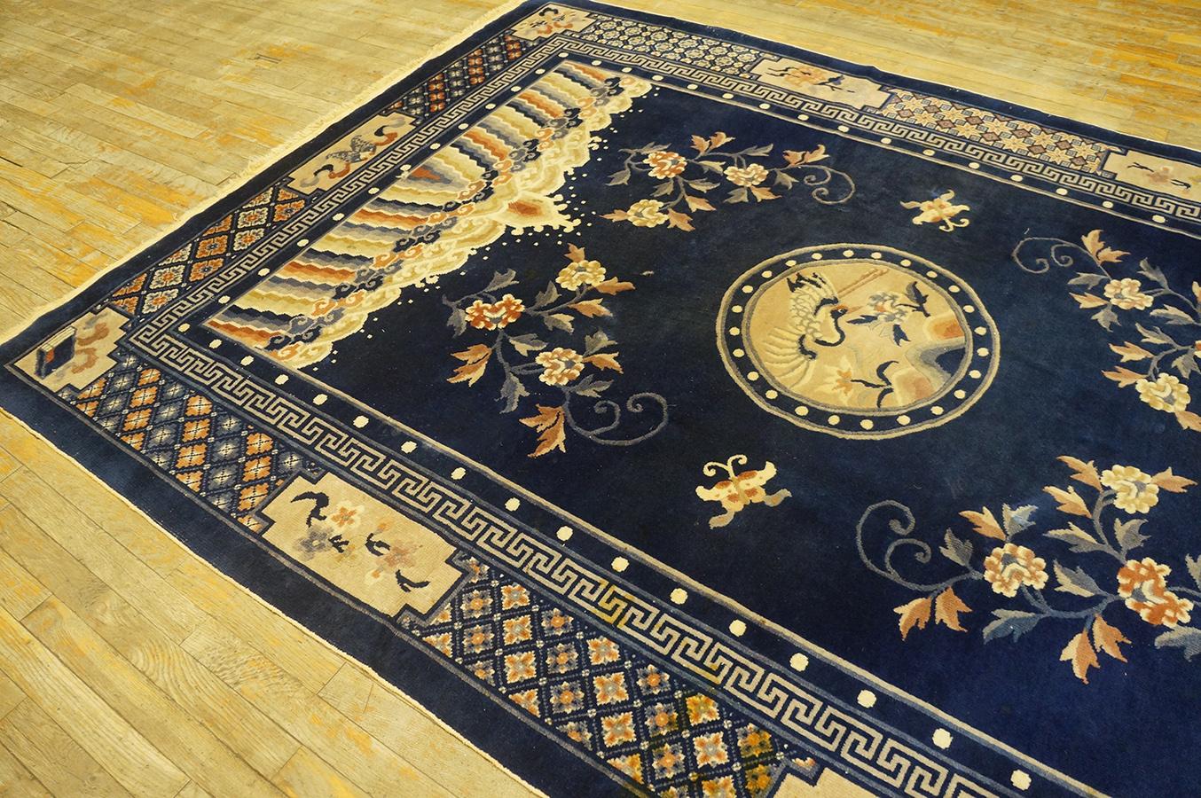 Wool 1920s Chinese Peking Carpet ( 6' 1'' x 9' - 185 x 275 cm ) For Sale