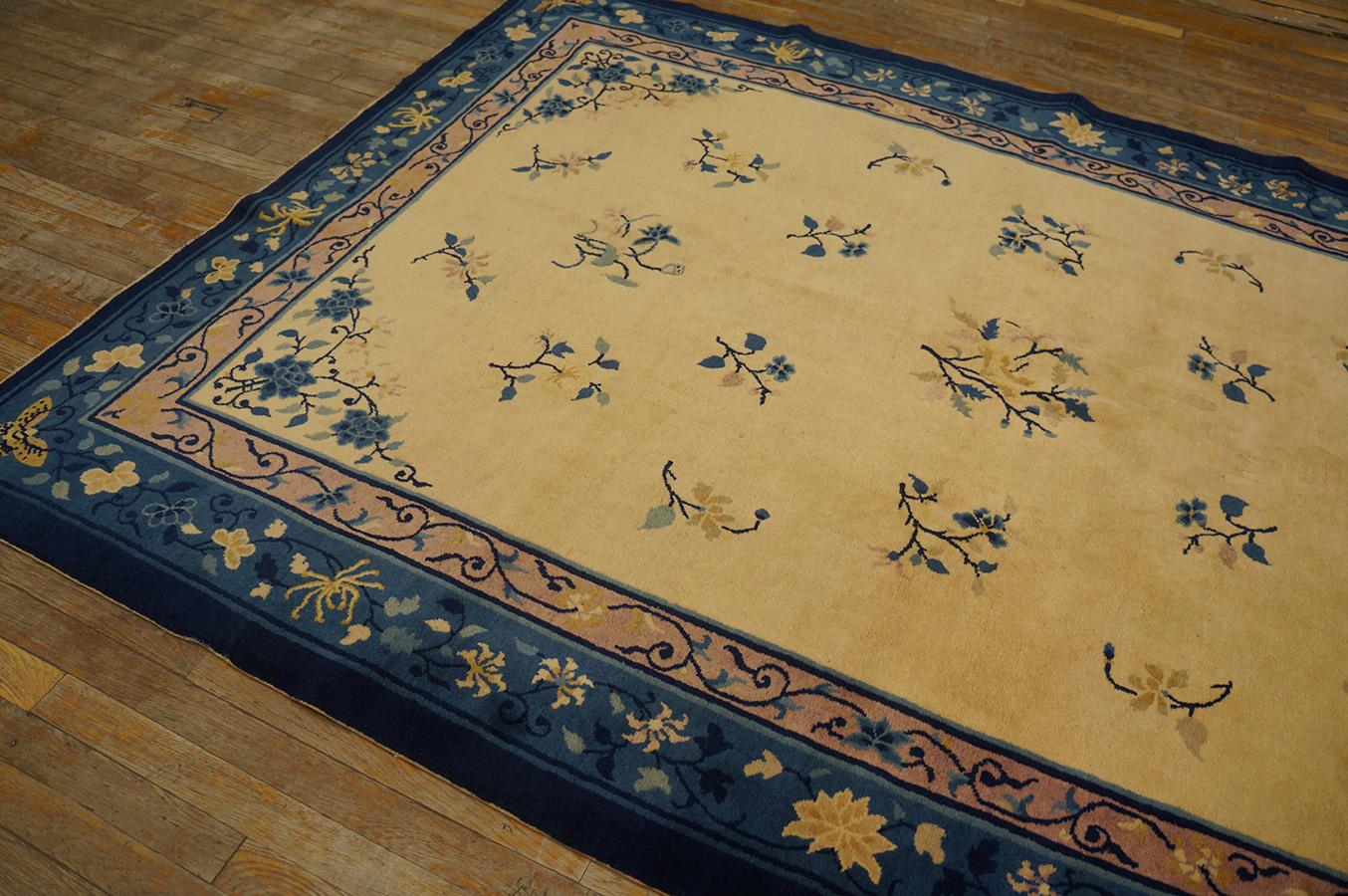 Early 20th Century Antique Chinese Peking Rug 6' 2'' x 8' 10'' For Sale