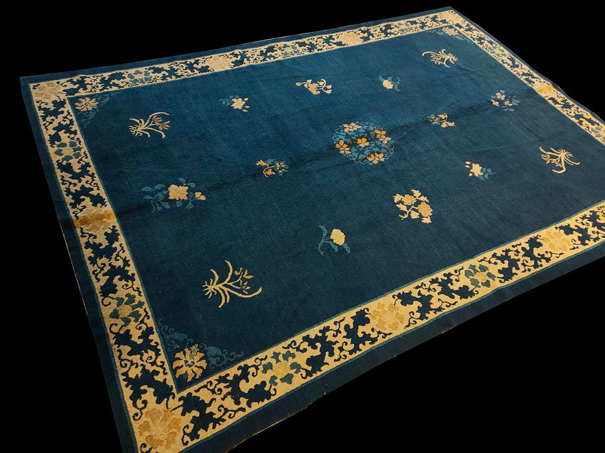Hand-Knotted Early 20th Century Chinese Peking Carpet ( 6'2