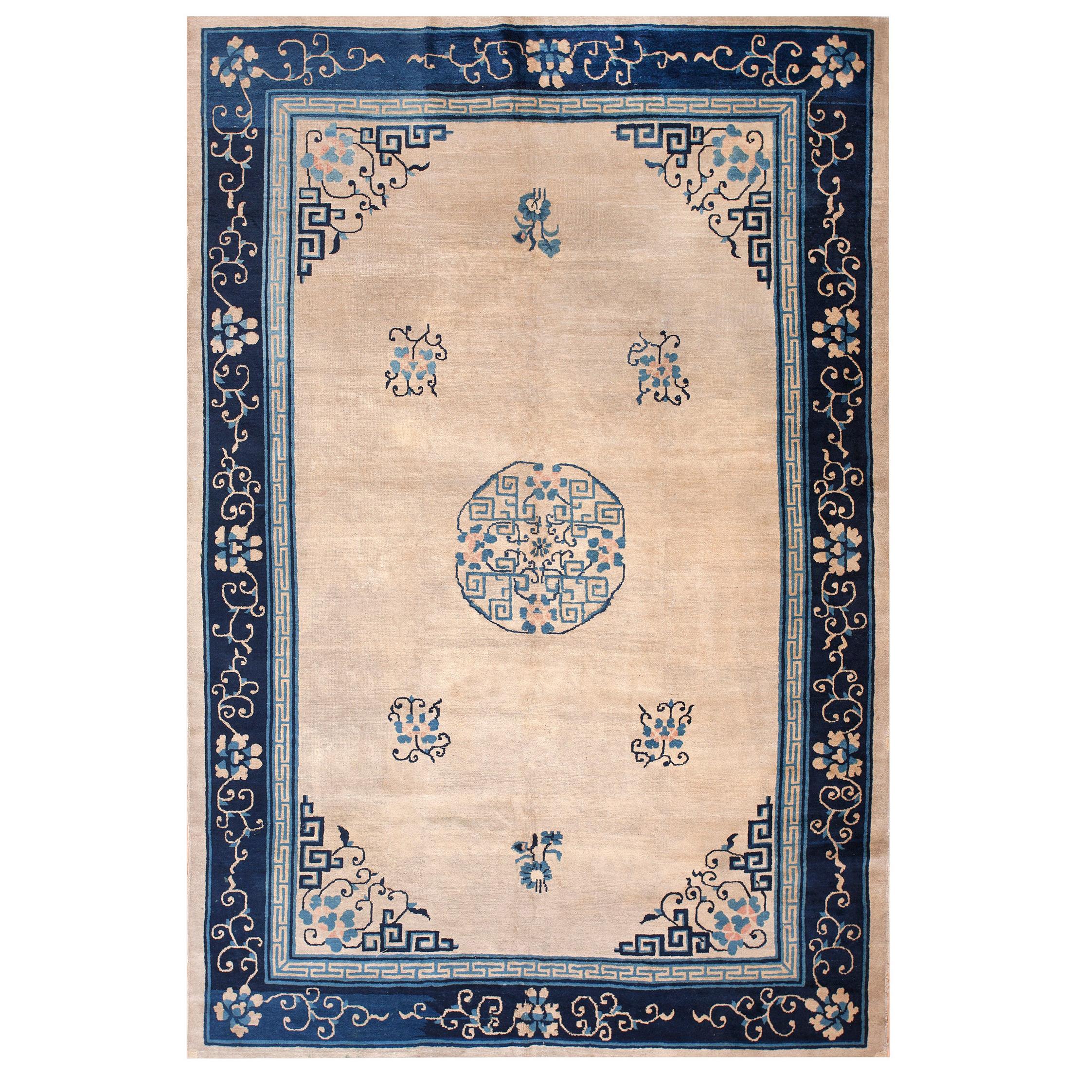 Antique Chinese Peking Rug 6' 0" x 8' 9"  For Sale