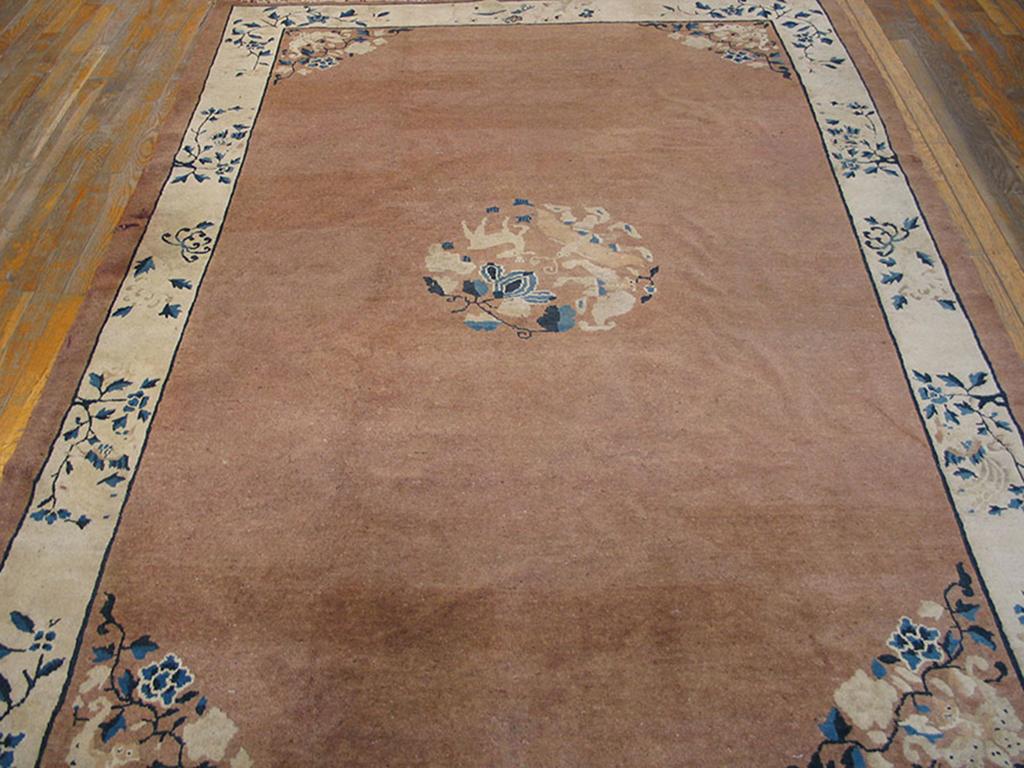 Chinesischer Peking-Teppich des frühen 20. Jahrhunderts ( 6' x 8'8