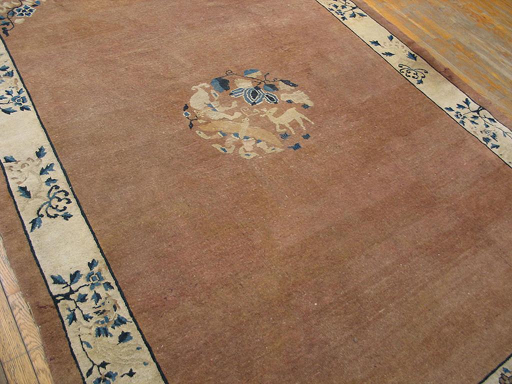 Chinesischer Peking-Teppich des frühen 20. Jahrhunderts ( 6'' x 8''8 - 183 x 265) im Zustand „Gut“ im Angebot in New York, NY