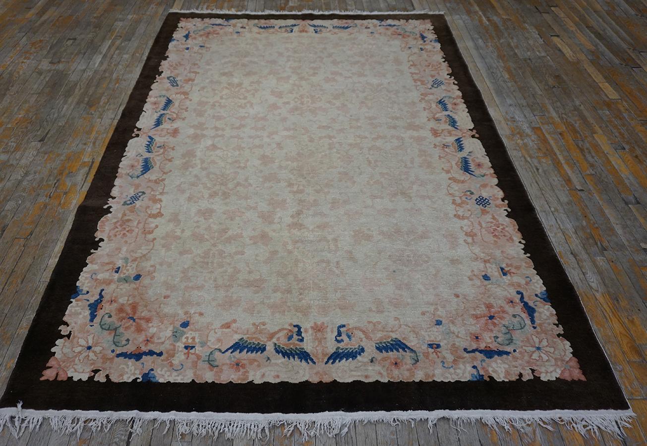 Hand-Knotted 1920s Chinese Peking Carpet ( 6'1