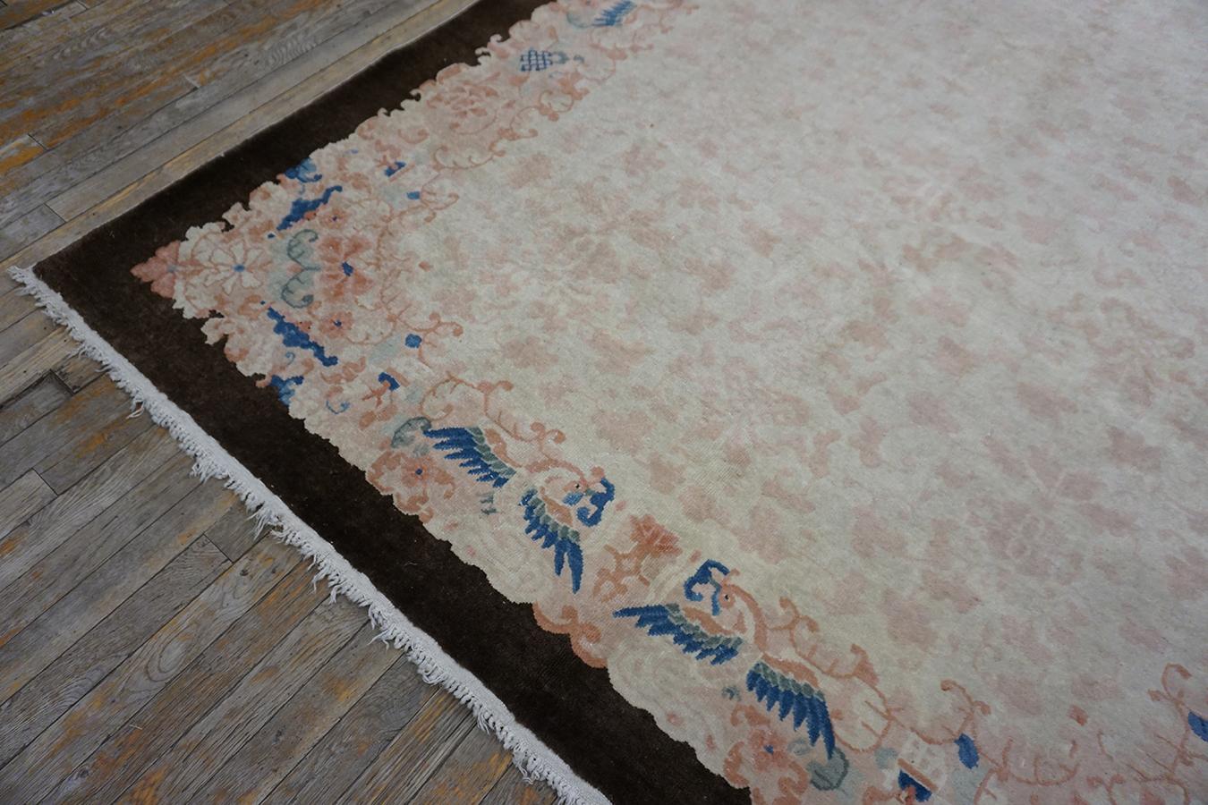 Early 20th Century 1920s Chinese Peking Carpet ( 6'1