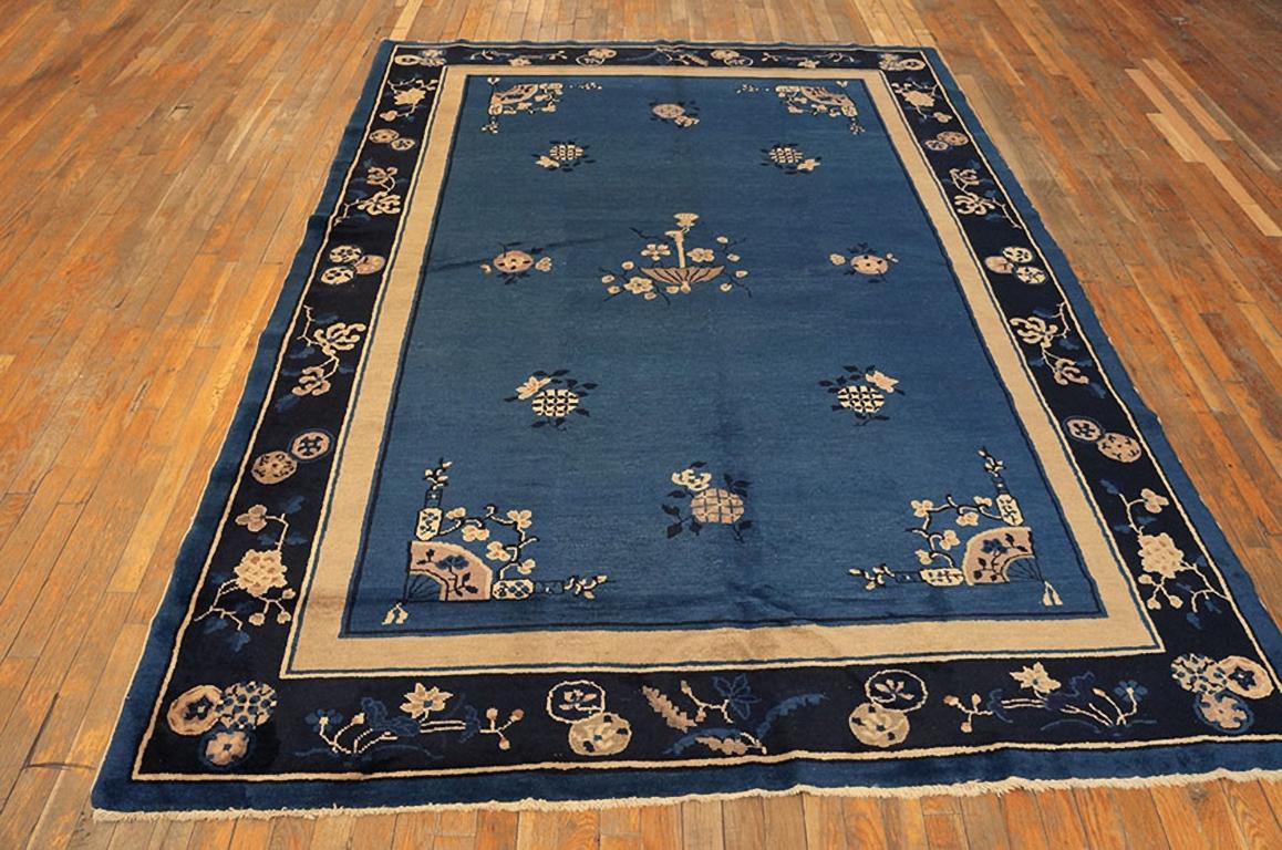 Hand-Knotted Antique Chinese Peking Rug