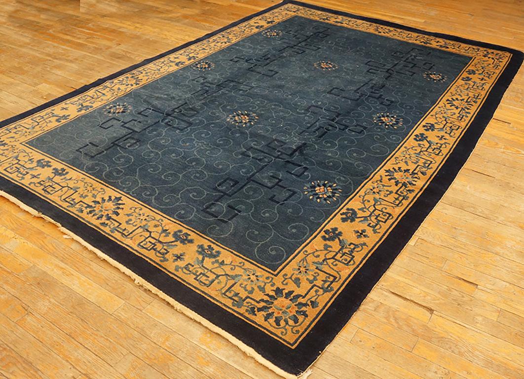 Early 20th Century Chinese Peking Carpet ( 6'2