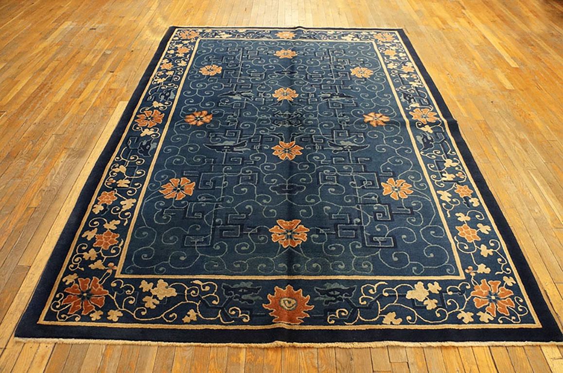 Early 20th Century 1920s Chinese Peking Carpet ( 6'2