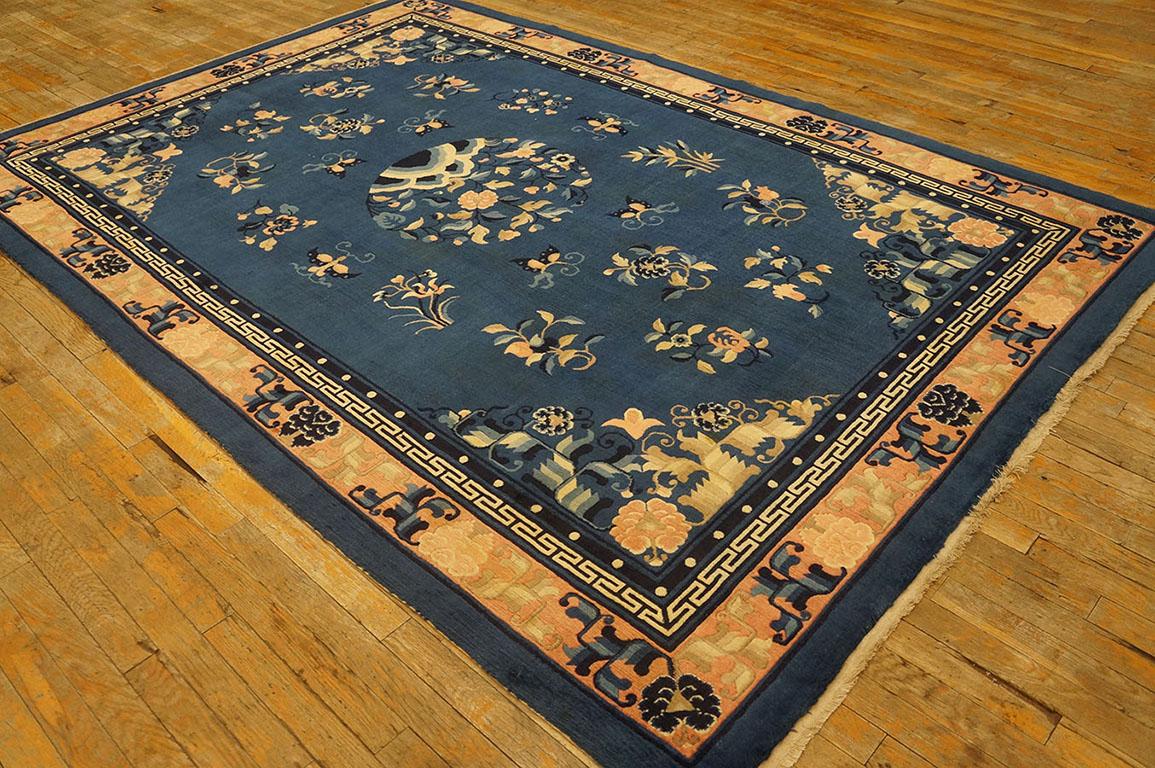 Hand-Knotted Antique Chinese Peking Rug For Sale