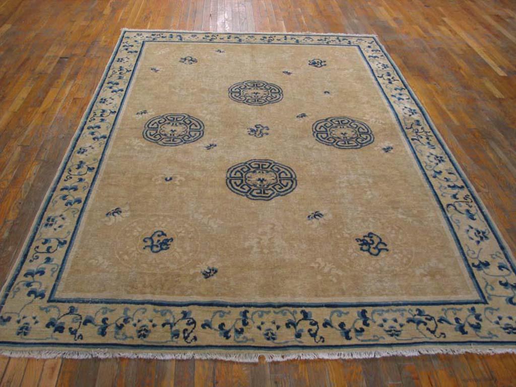 Antiker chinesischer Pekinger Teppich (Handgeknüpft) im Angebot