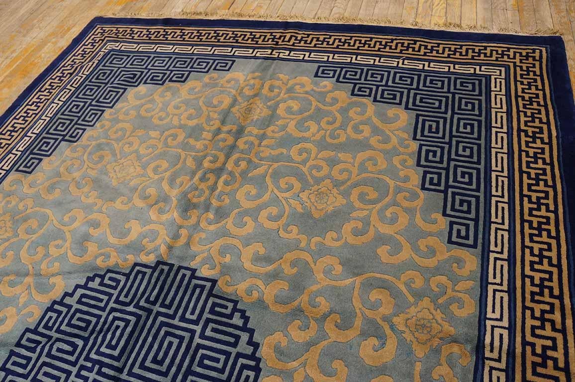 Antiker chinesischer Peking-Teppich, 2,25 m x 2,25 m (Wolle) im Angebot