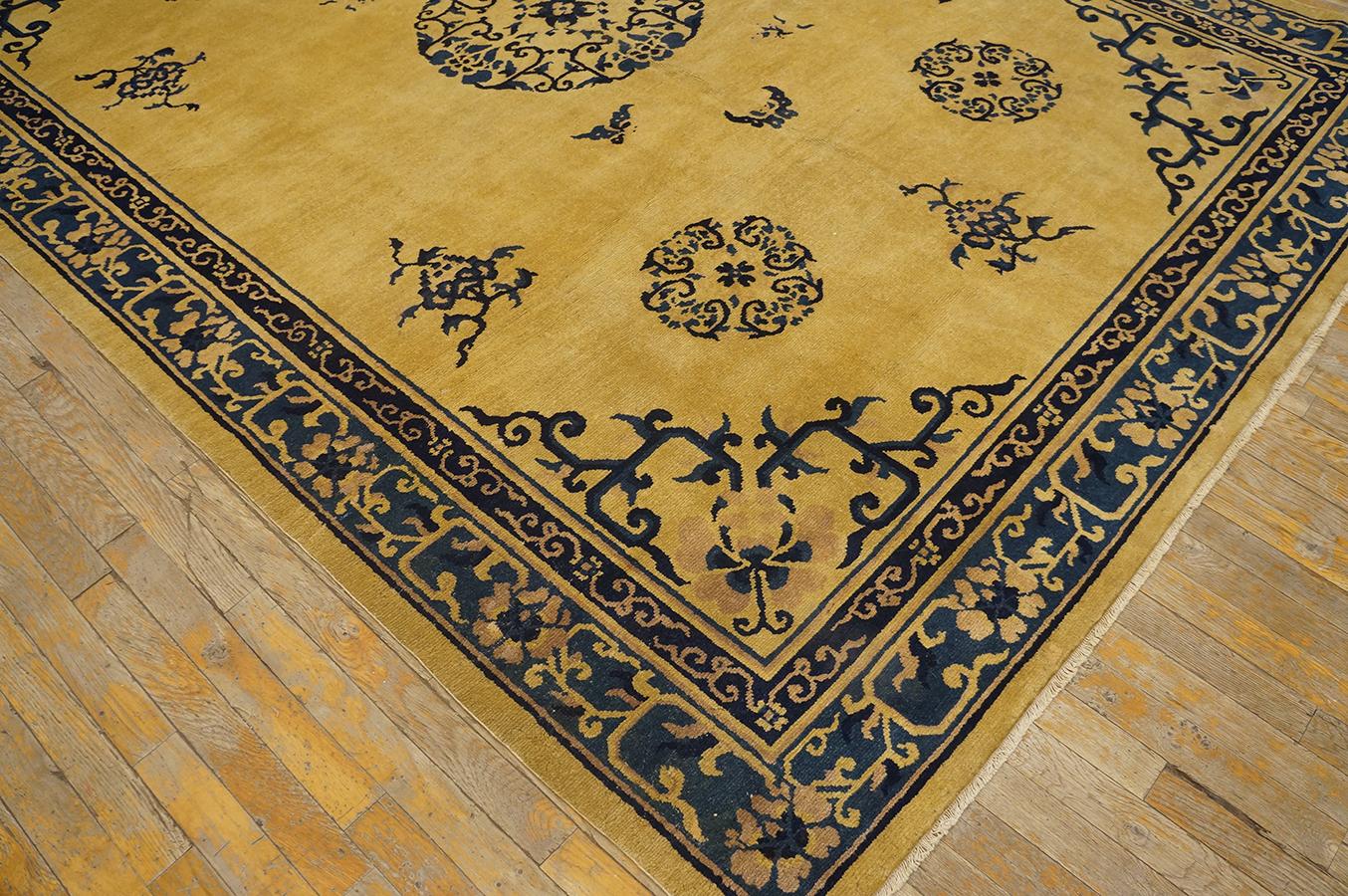 Antiker chinesischer Peking-Teppich (Handgeknüpft) im Angebot