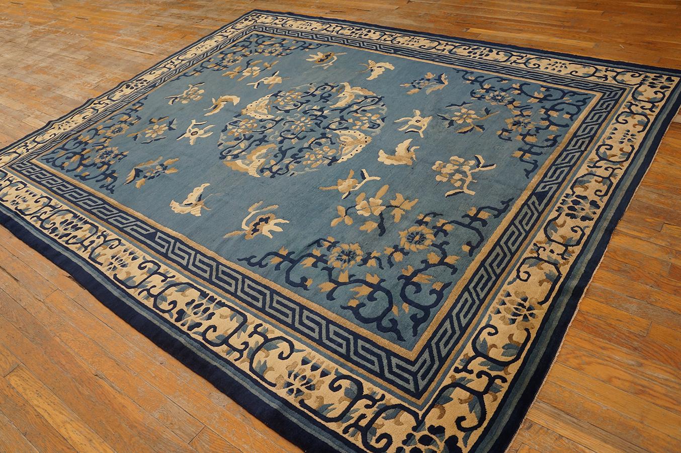 Hand-Knotted Antique Chinese, Peking Rug 7' 0'' x 8' 6'' For Sale