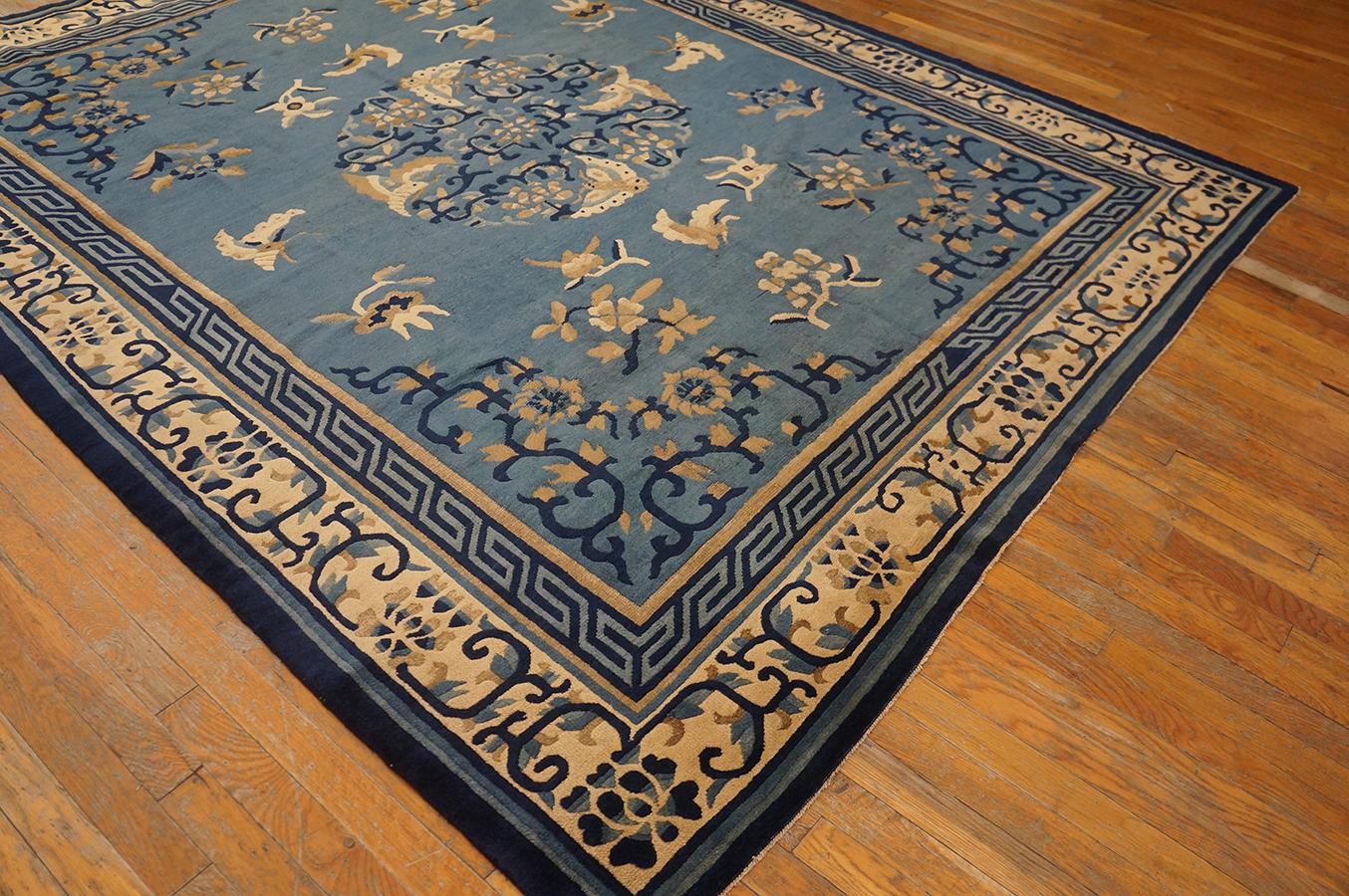 Antique Chinese, Peking Rug 7' 0'' x 8' 6'' In Good Condition For Sale In New York, NY