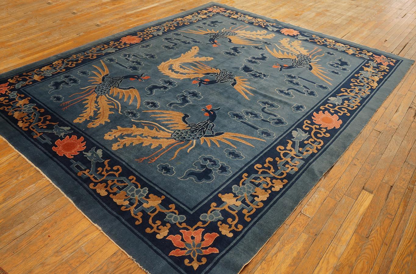 Hand-Knotted Early 20th Century Chinese Peking Carpet ( 7' 2'' x 8' 10'' - 218 x 269 cm )  For Sale
